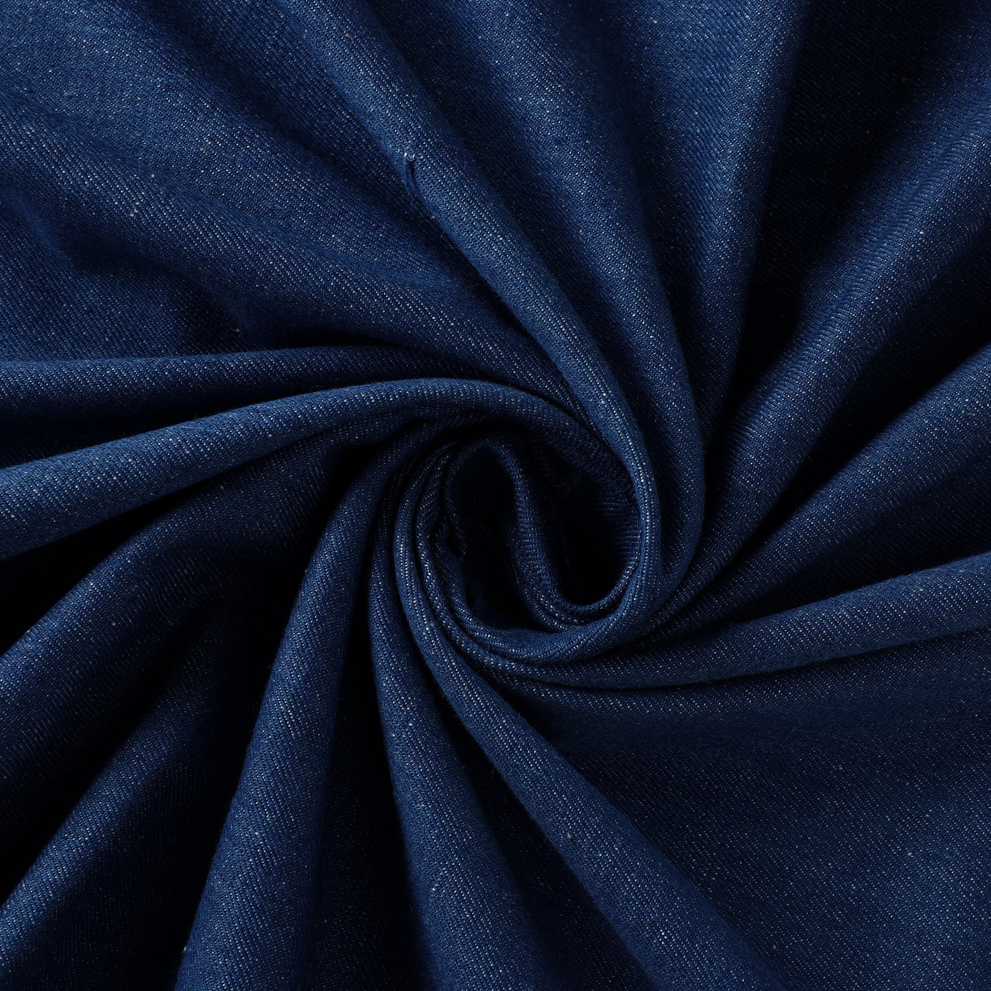 Blue - 2/40 Twill Cotton Handspun Handloom Natural Dyed Plain Fabric 04