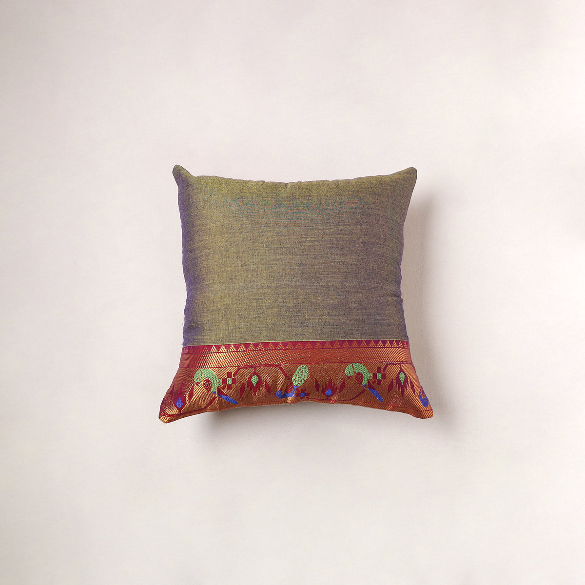 Plain Dharwad Cushion Cover (16 x 16 in) 243