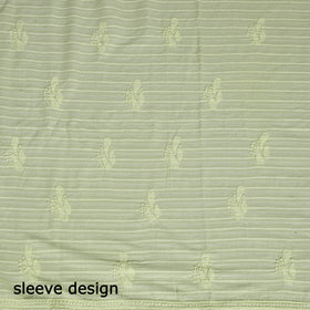 2pc Yellow Hand Embroidery Cotton Chikankari Dress Material