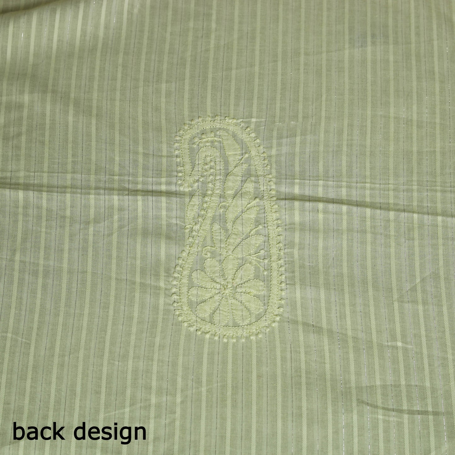 2pc Yellow Hand Embroidery Cotton Chikankari Dress Material