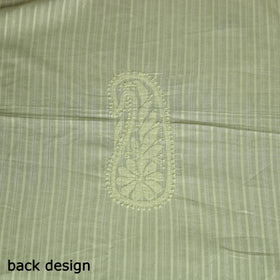 2pc Yellow Hand Embroidery Cotton Chikankari Dress Material