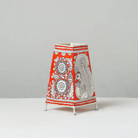 Handpainted Tholu Bommalata Leather Table Lamp (Medium) 112