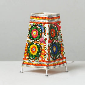 Handpainted Tholu Bommalata Leather Table Lamp