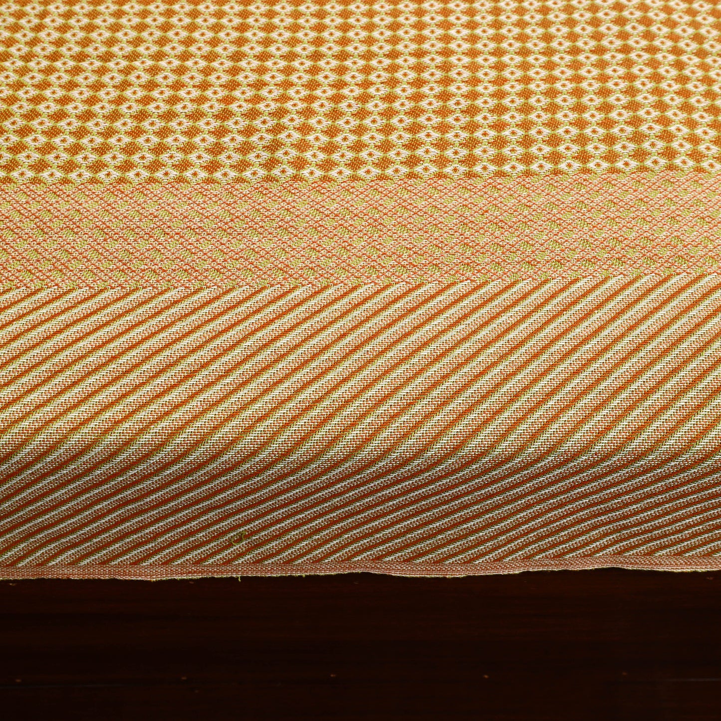 Yellow - Pure Handloom Cotton Single Bed Cover from Bijnor 38