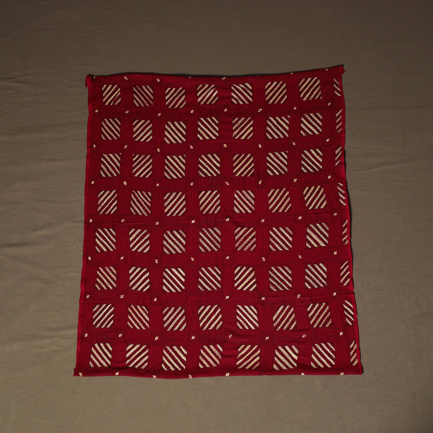 Bengal Kantha Hand Embroidered Cotton Blouse Piece 38
