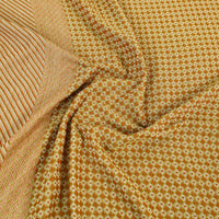 Yellow - Pure Handloom Cotton Single Bed Cover from Bijnor 38