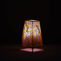 Handpainted Tholu Bommalata Leather Table Lamp (Medium) 116