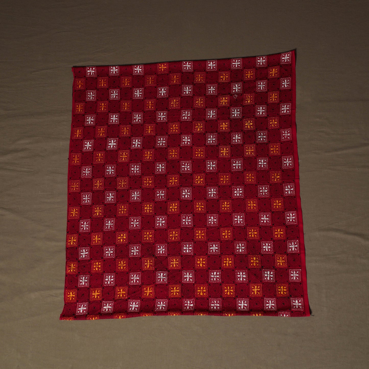 Bengal Kantha Hand Embroidered Cotton Blouse Piece 37