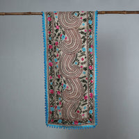 Blue - Ranihati Chanderi Silk Phulkari Embroidered Stole 119