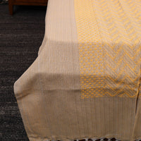 Beige - Pure Handloom Cotton Single Bed Cover from Bijnor 39