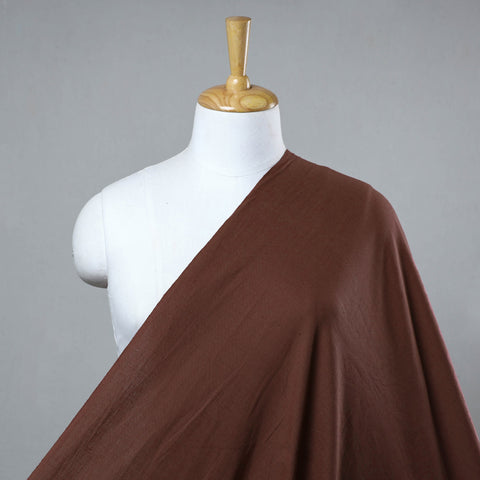 Brown - Prewashed Plain Dyed Flex Cotton Fabric