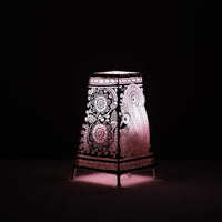 Handpainted Tholu Bommalata Leather Table Lamp (Medium) 120