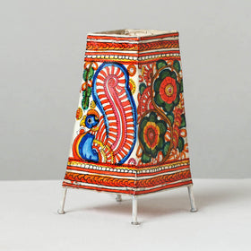 Handpainted Tholu Bommalata Leather Table Lamp
