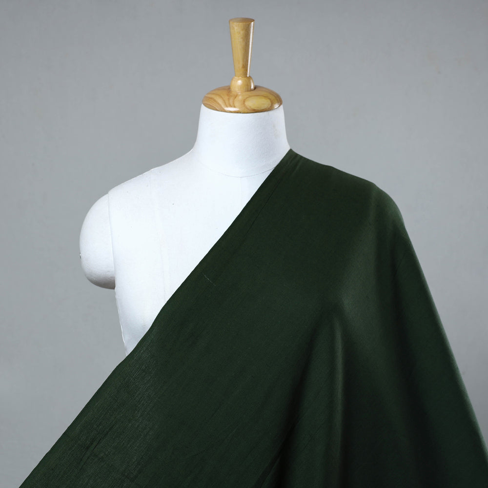 Green - Prewashed Plain Dyed Flex Cotton Fabric