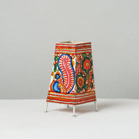 Handpainted Tholu Bommalata Leather Table Lamp