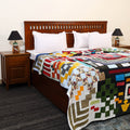  Multicolor Handmade Tagai Work Patchwork Quilt