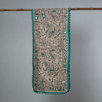 Green - Ranihati Chanderi Silk Phulkari Embroidered Stole 99