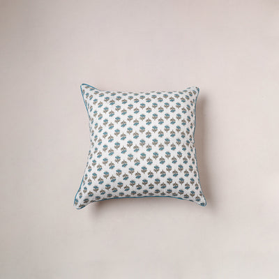 Sanganeri floral print cushion cover (16 x 16 in) 192