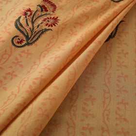 Hand Block Sanganeri Pure Cotton Floral Print Fabric 04
