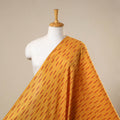 Yellow Handloom Cotton Pochampally Weave Ikat Fabric