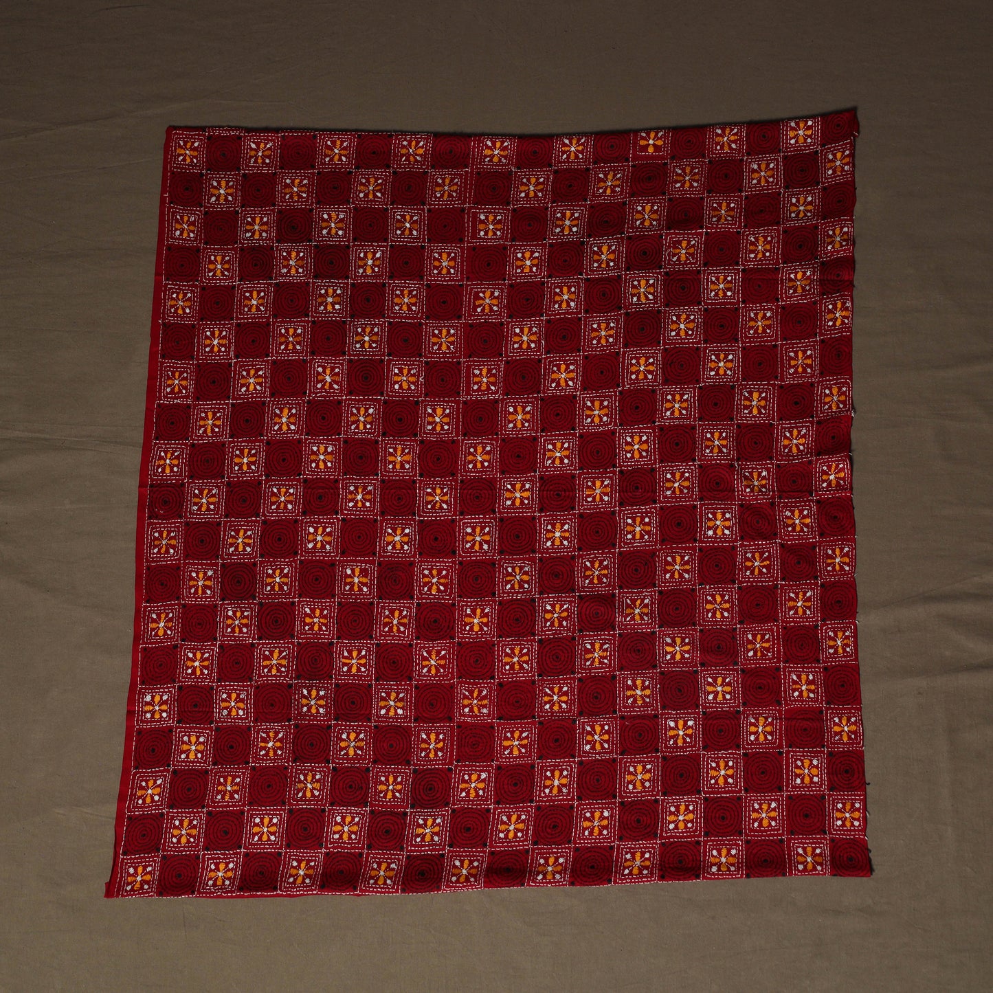 Bengal Kantha Hand Embroidered Cotton Blouse Piece 28