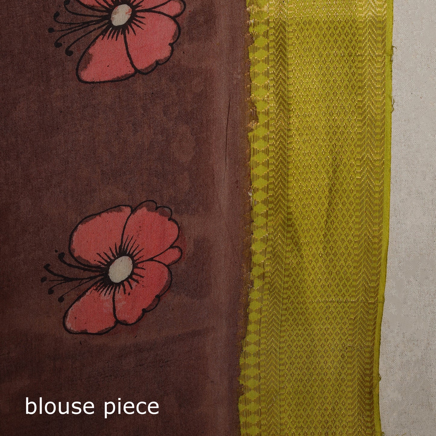 Srikalahasti Handpainted Natural Dyed Bangalore Silk Zari Border Pen Kalamkari Saree 08