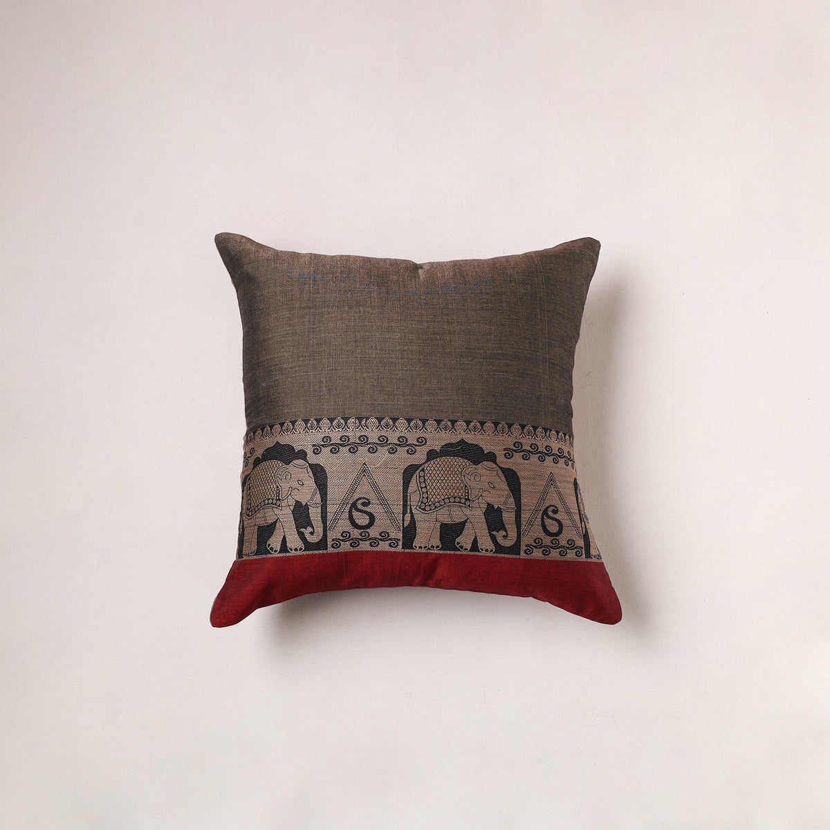 Plain Dharwad Cushion Cover (16 x 16 in) 251