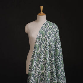 Hand Block Sanganeri Pure Cotton Floral Print Fabric 03