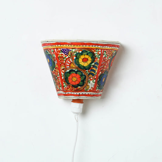 Handpainted Tholu Bommalata Leather Wall Lamp (Small) 41