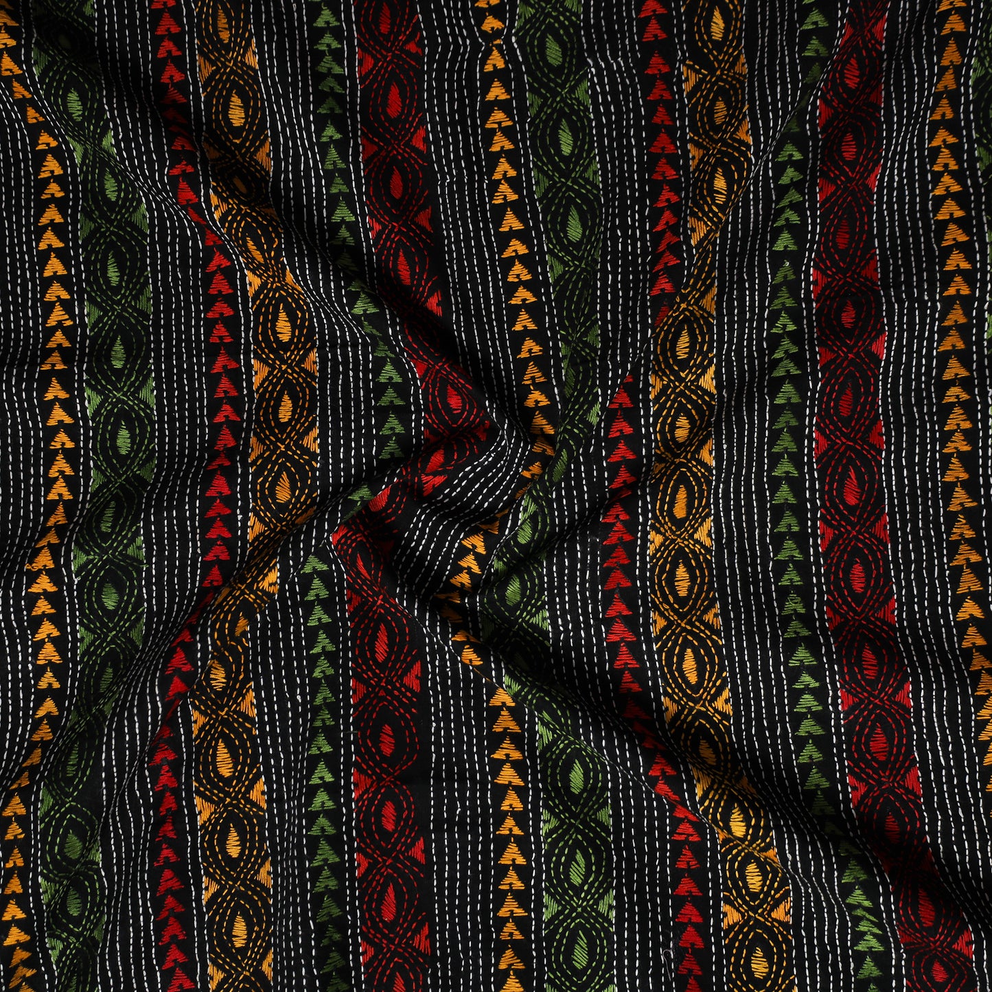 Bengal Kantha Hand Embroidered Cotton Blouse Piece 21