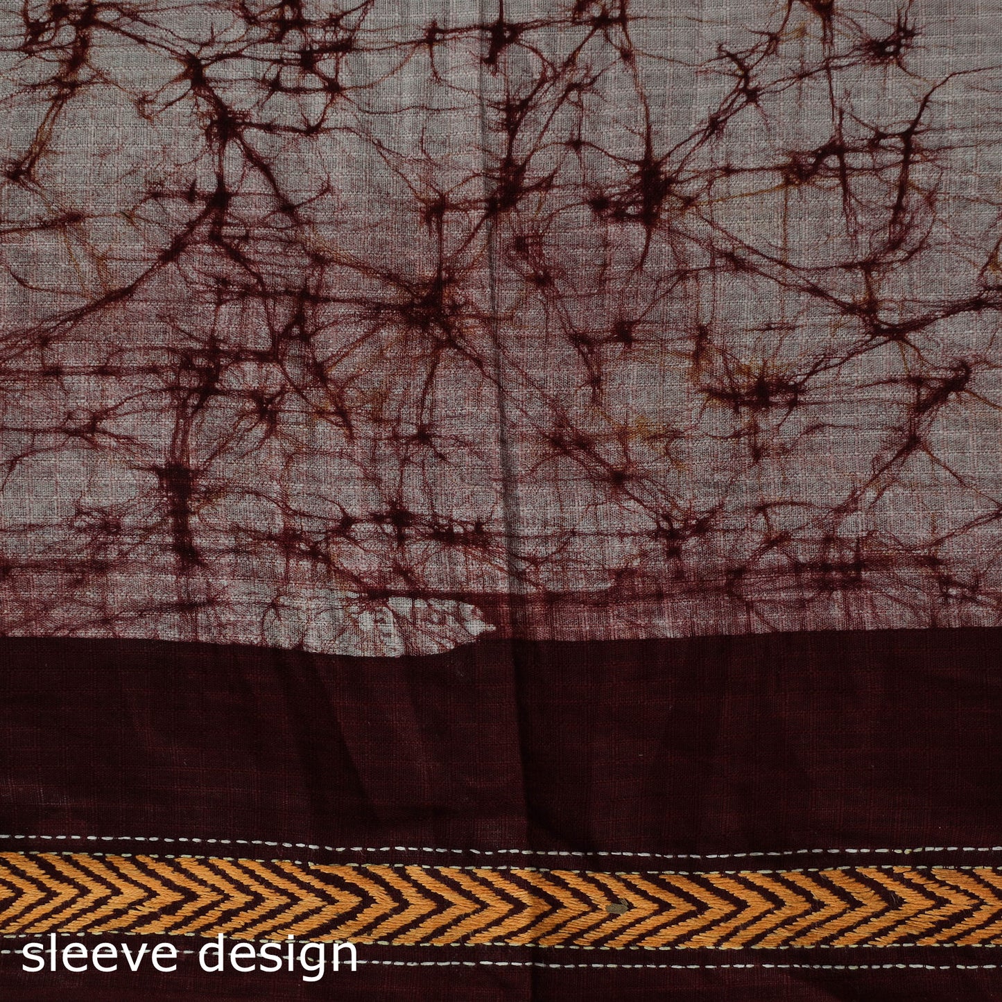 Bengal Kantha Work Cotton Unstitched Batik Print Kurta Material (2.5m) 04