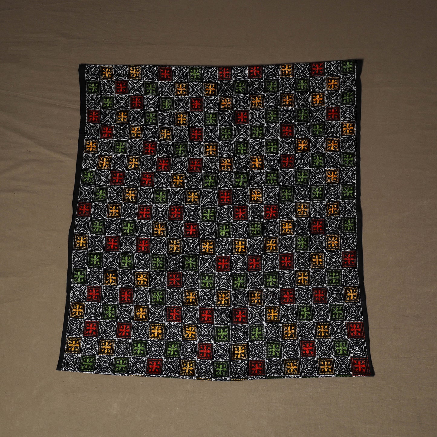 Bengal Kantha Hand Embroidered Cotton Blouse Piece 22