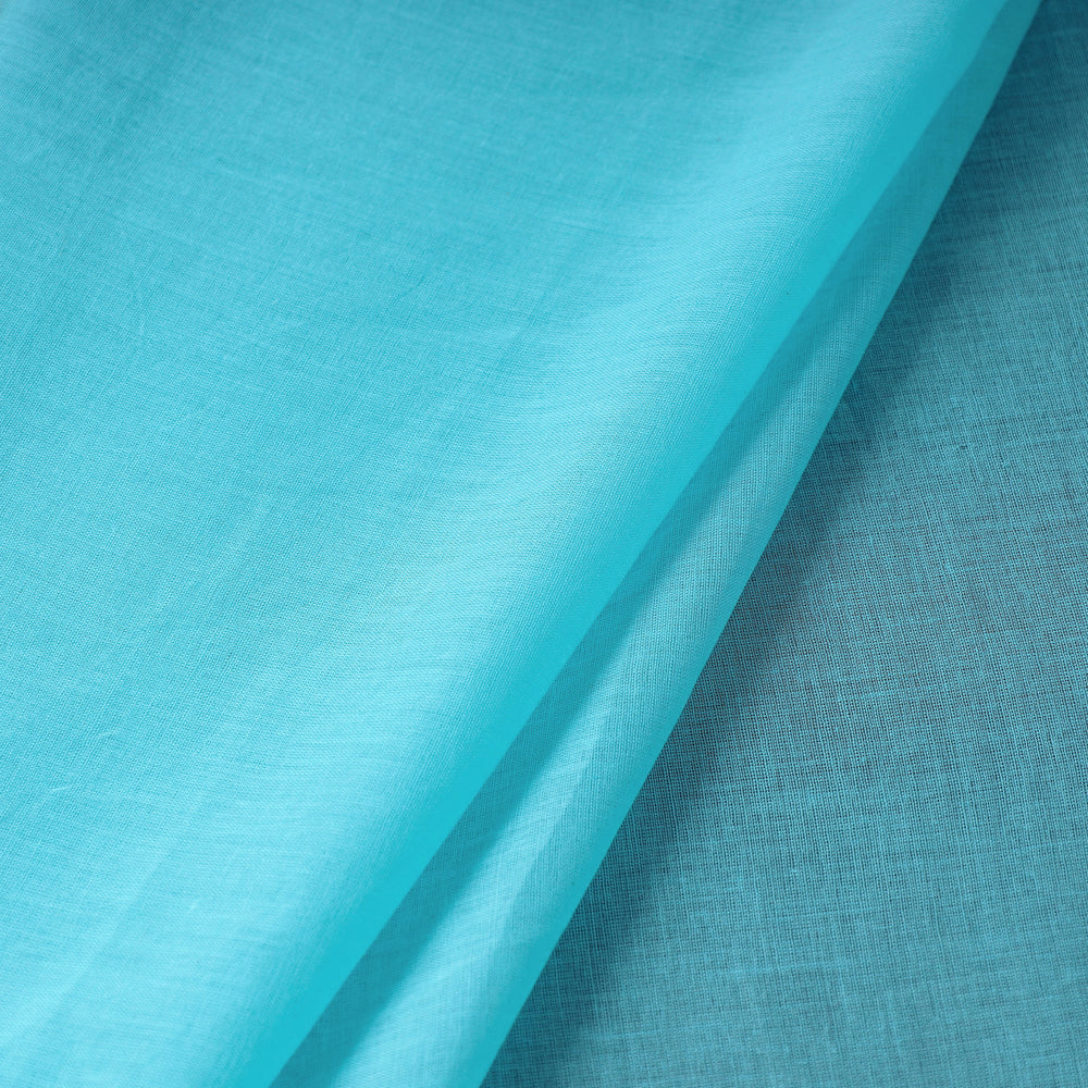 Blue - Pre Washed Plain Dyed Cotton Fabric