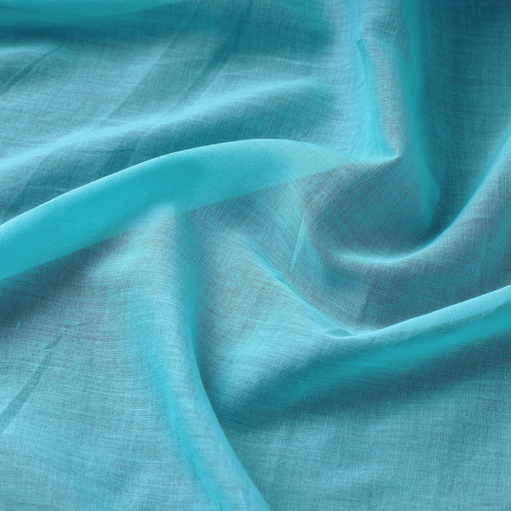 Blue - Pre Washed Plain Dyed Cotton Fabric