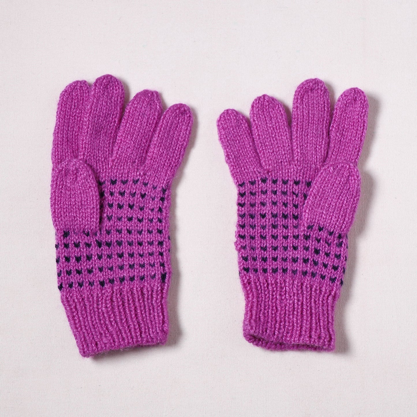 Kumaun Hand Knitted Acrylic Woolen Hand Gloves for Winter (Adult) 04