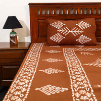 Cotton Double Hand Batik Print Bed Sheet Set 35