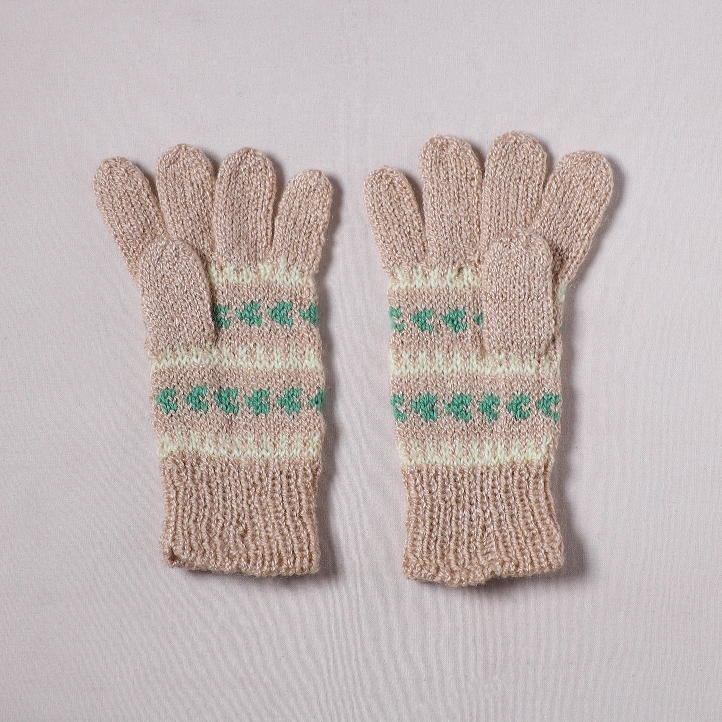 Kumaun Hand Knitted Acrylic Woolen Hand Gloves for Winter (Adult) 01
