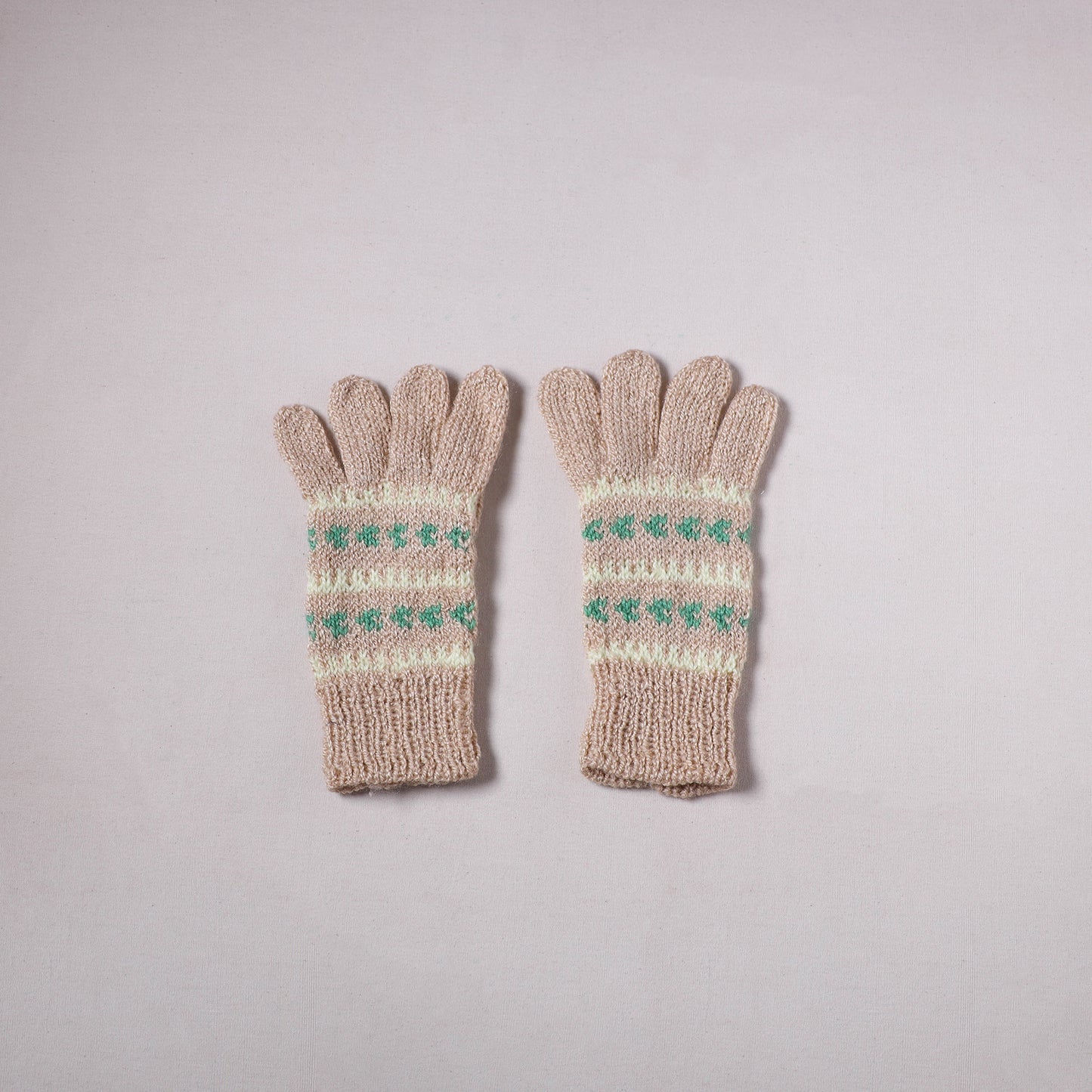 Kumaun Hand Knitted Acrylic Woolen Hand Gloves for Winter (Adult) 01