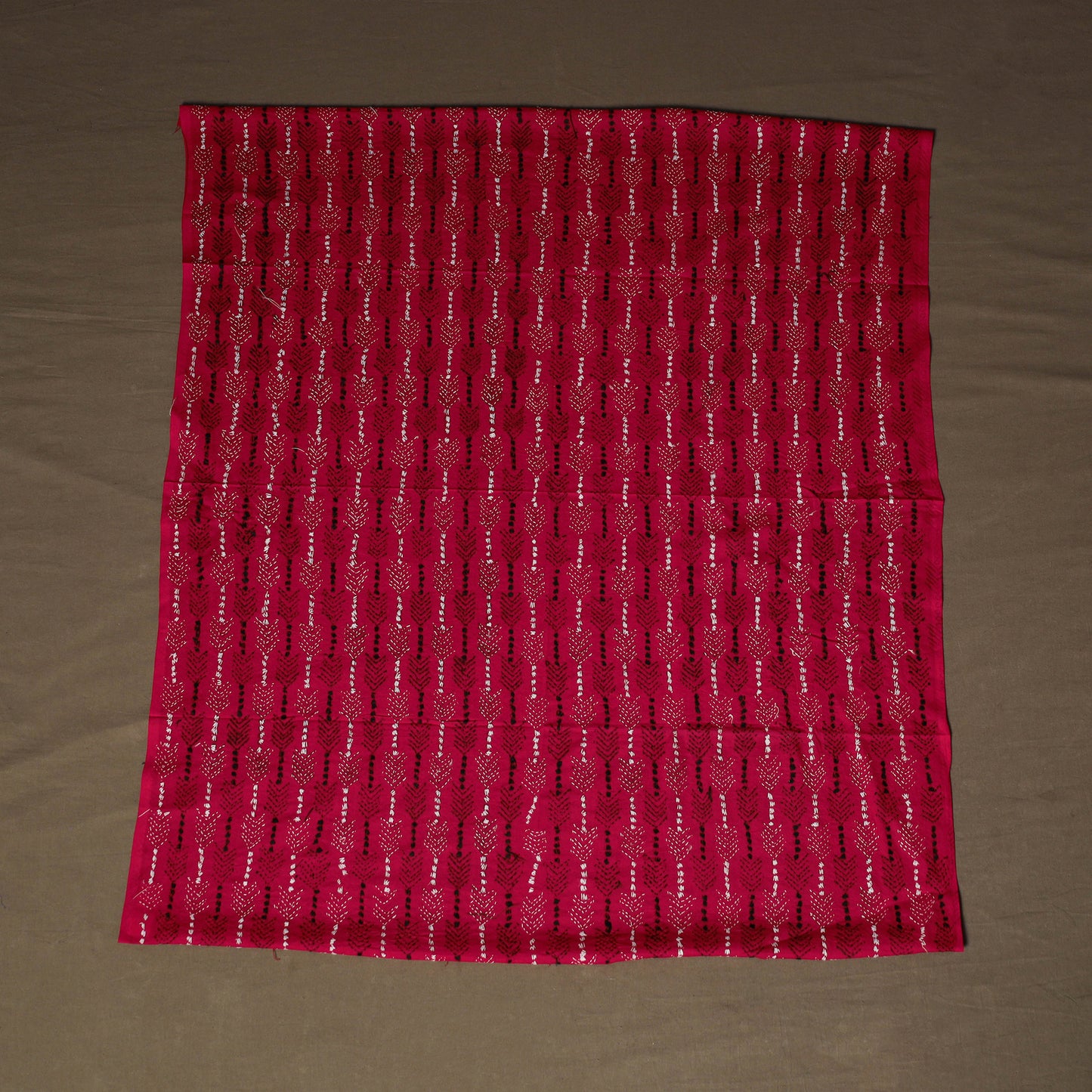 Bengal Kantha Hand Embroidered Cotton Blouse Piece 14