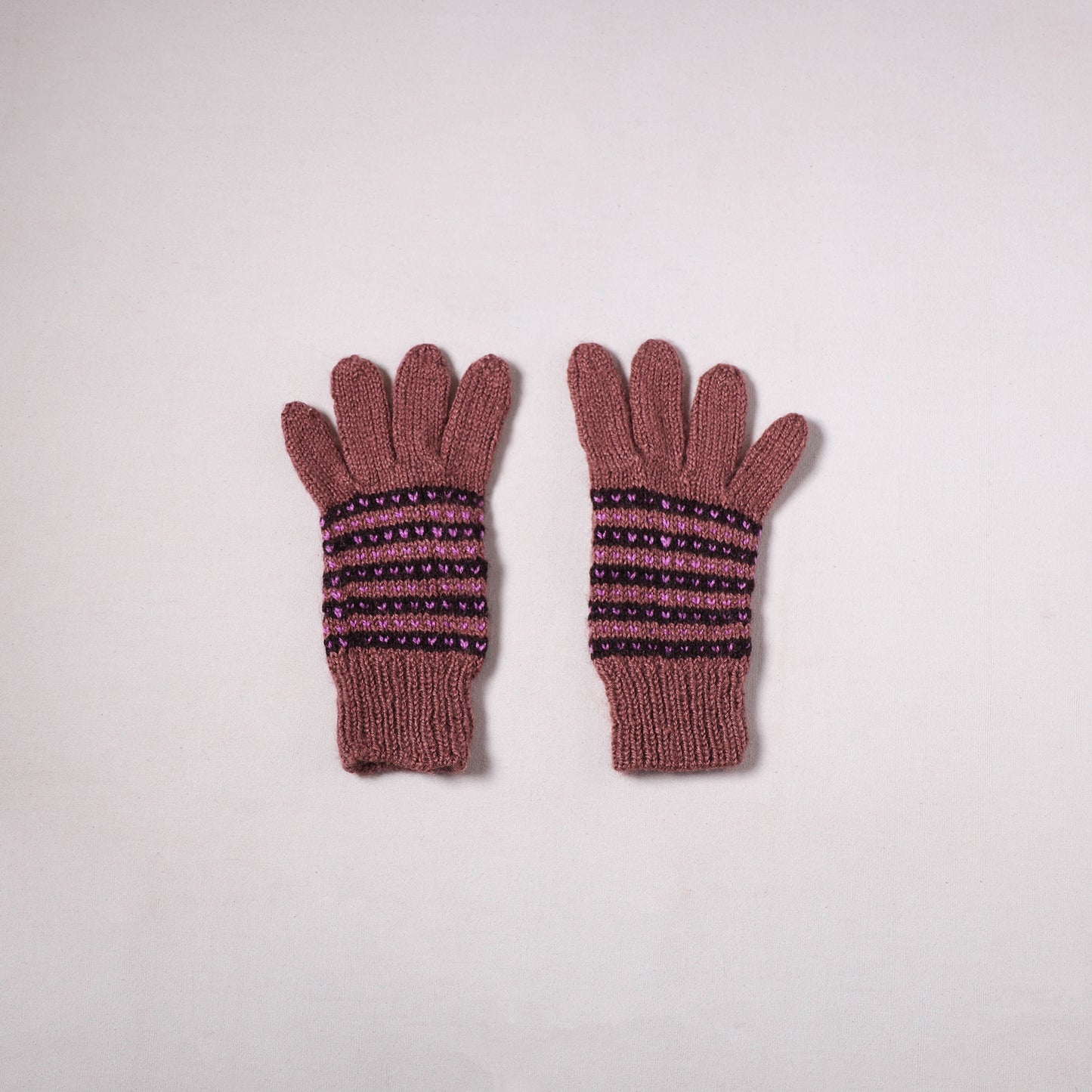 Kumaun Hand Knitted Acrylic Woolen Hand Gloves for Winter (Adult) 03