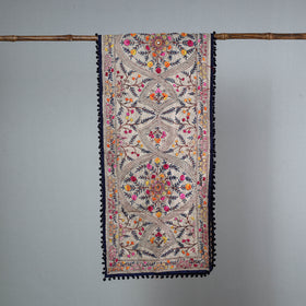 Blue Ranihati Chanderi Silk Embroidered Stole