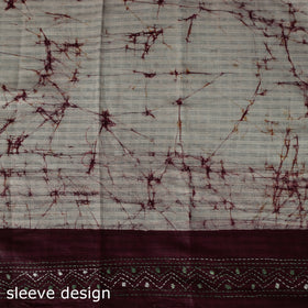 Bengal Kantha Work Cotton Unstitched Batik Print Kurta Material (2.5m) 08