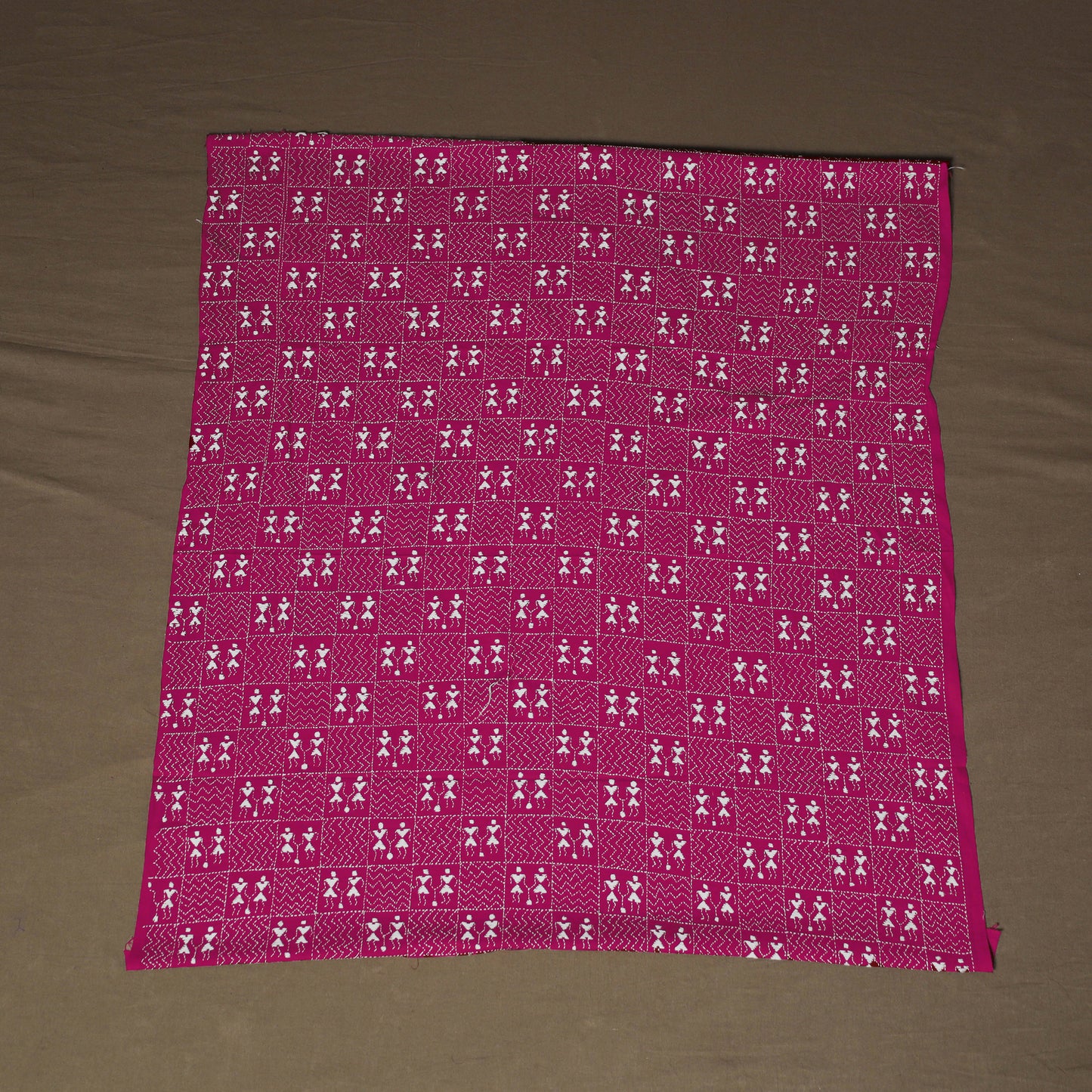 Bengal Kantha Hand Embroidered Cotton Blouse Piece 12