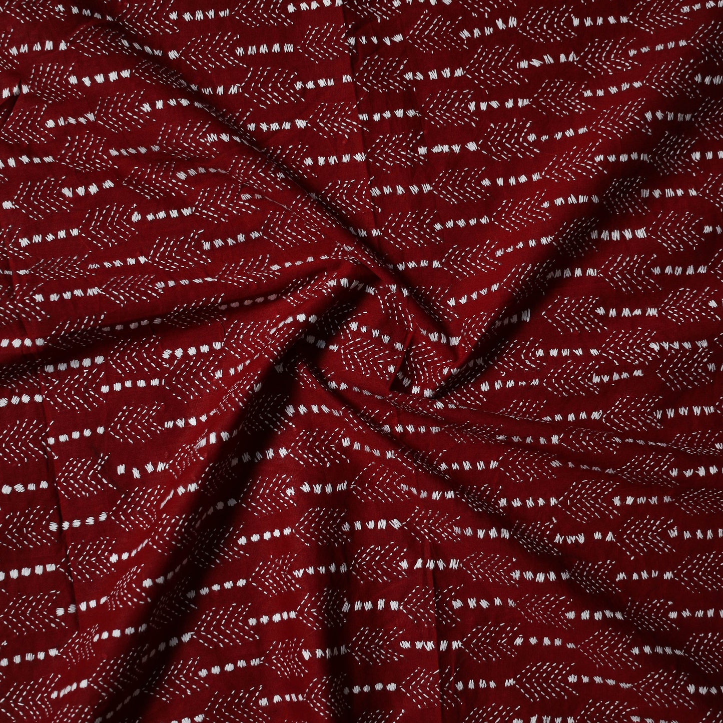 Bengal Kantha Hand Embroidered Cotton Blouse Piece 07