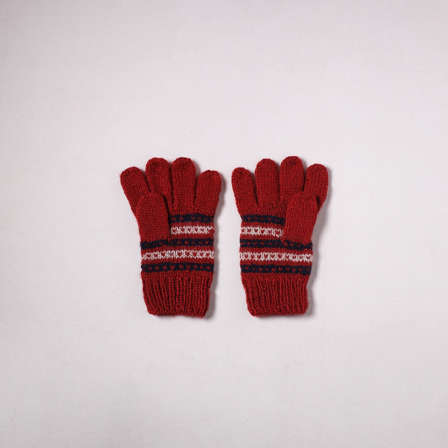 Kumaun Hand Knitted Acrylic Woolen Hand Gloves for Winter (Adult) 07