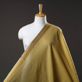 Yellow Mangalagiri Cotton Fabric with Zari Border 