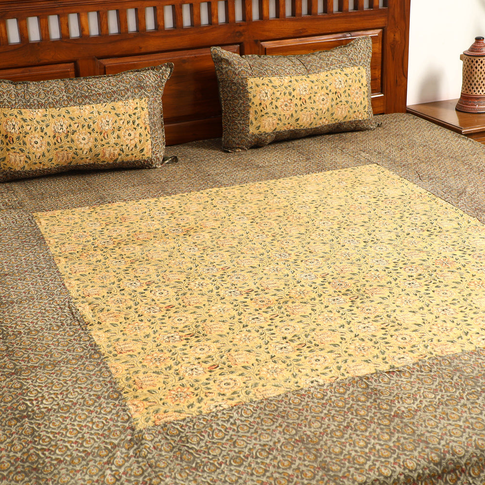 kalamkari  double bed cover set