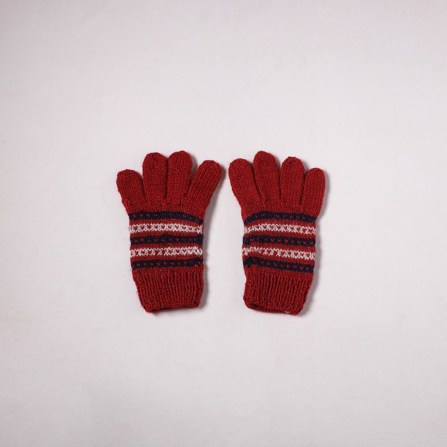 Kumaun Hand Knitted Acrylic Woolen Hand Gloves for Winter (Adult) 07