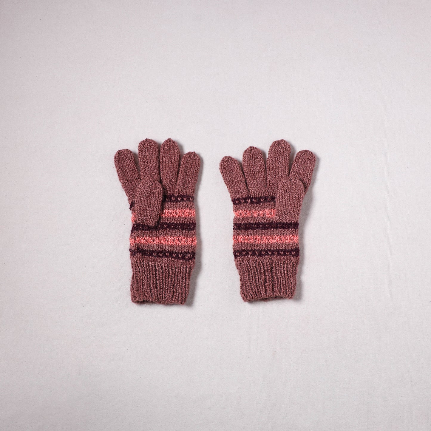 Kumaun Hand Knitted Acrylic Woolen Hand Gloves for Winter (Adult) 08