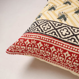 Bagru Print Chanderi Silk Cushion Cover (16 x 16 in) 267